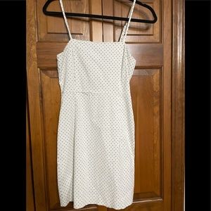 White polka dot dress